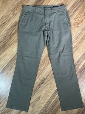 Bonobos Pants Mens Size 34/32 Green Slim Corduroy Zip Button Logo 5 Pocket